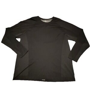 Fabletics Shirt Mens XXL The‎ Training Day Long Sleeve T Shirt Black 2XL